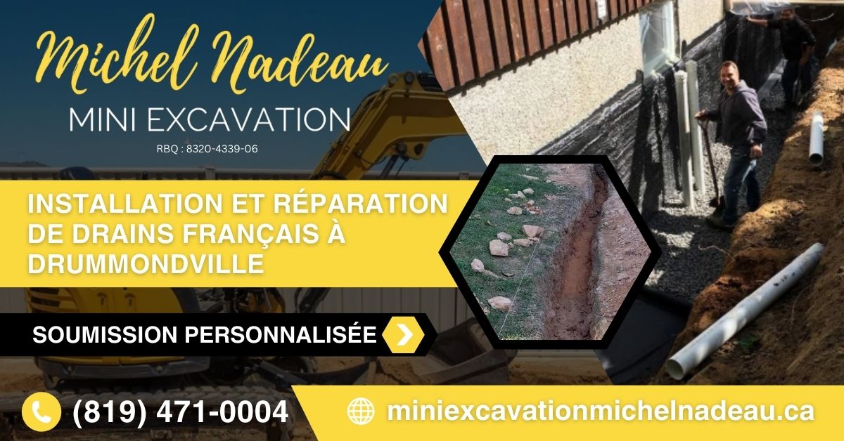 Entreprise spécialisée en drain Drummondville 